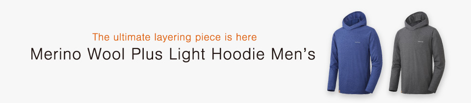 Merino Wool Plus Light Hoodie Men's