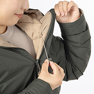 The draw cord adjusts the fit around the face

