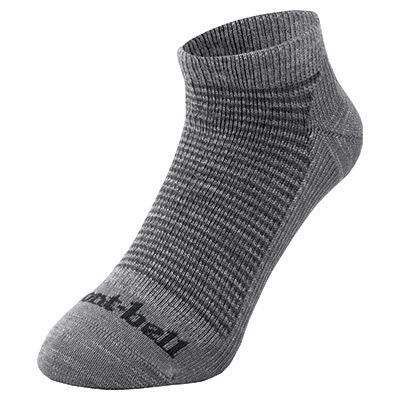 Charcoal Merino Wool Travel Ankle Socks Men's