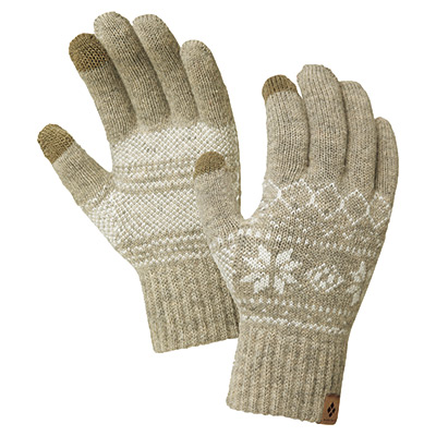 Oatmeal Wool Knit Gloves