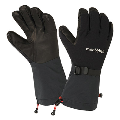 Black 2in1 Alpine Gloves Men's