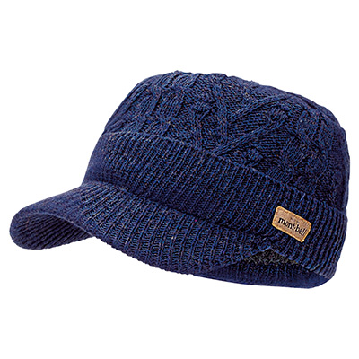Navy Cable Knit Work Cap
