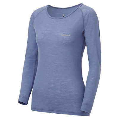Lavender Gray Super Merino Wool Light Weight Round Neck Shirt Women's